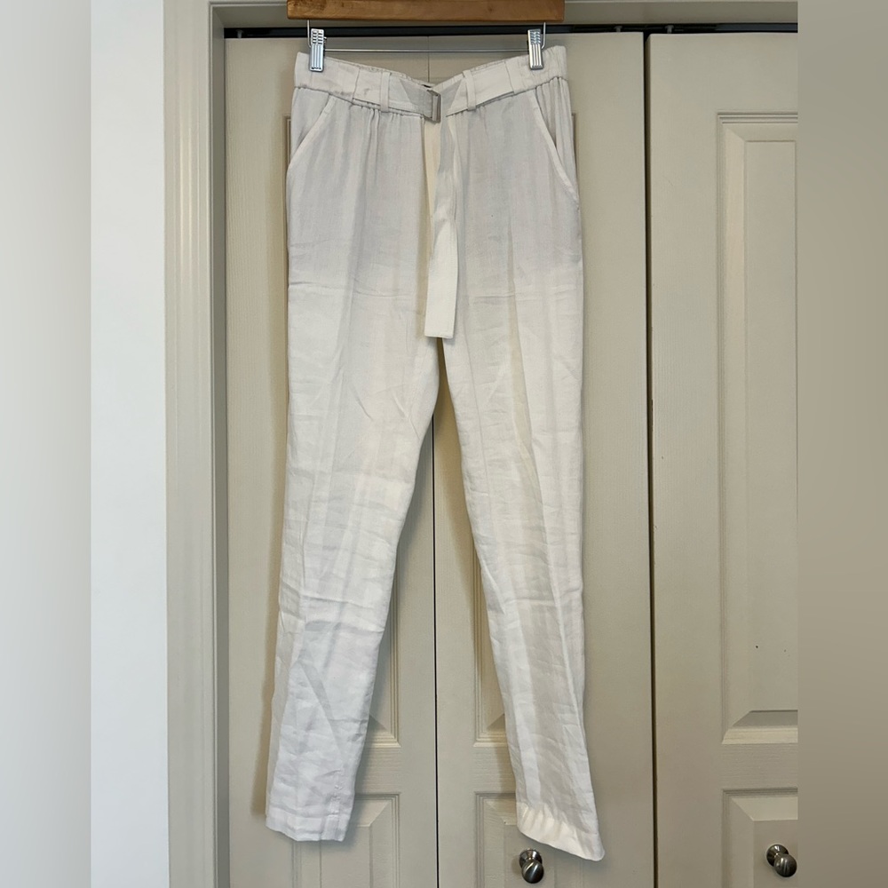 Vince linen paper bag pant